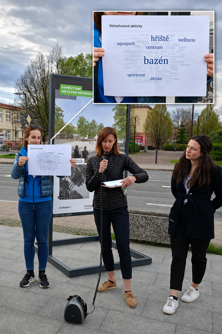 Na veřejném projednání k revitalizaci náměstí SNP byly představeny i výsledky průzkumu je sportovnímu areálu na Svazácké. Bazén chtějí lidé nejvíce (viz detail)